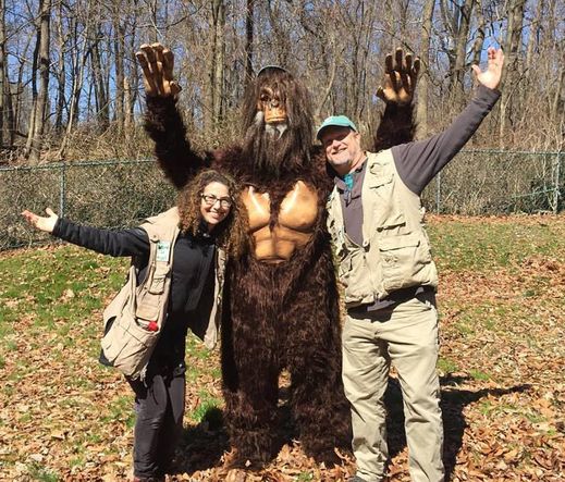 Sheldrake Become a Naturalist - Naturalists posing with bigfoot